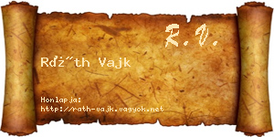 Ráth Vajk névjegykártya